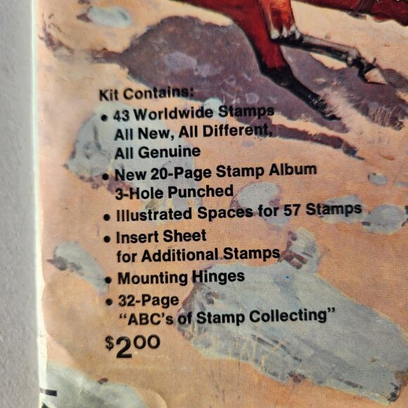New Masterworks Stamp Collecting Kit 43 Stamps Album book VINTAGE from the USPS - Picture 6 of 8